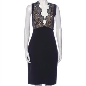 Lover dress: navy with lace overlay